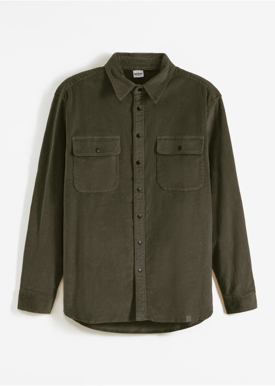 Chemise manches longues en velours côtelé, Loose Fit