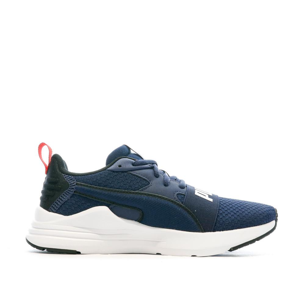 Puma Baskets Marines/Blanches/Rouges Garçon Puma Wired