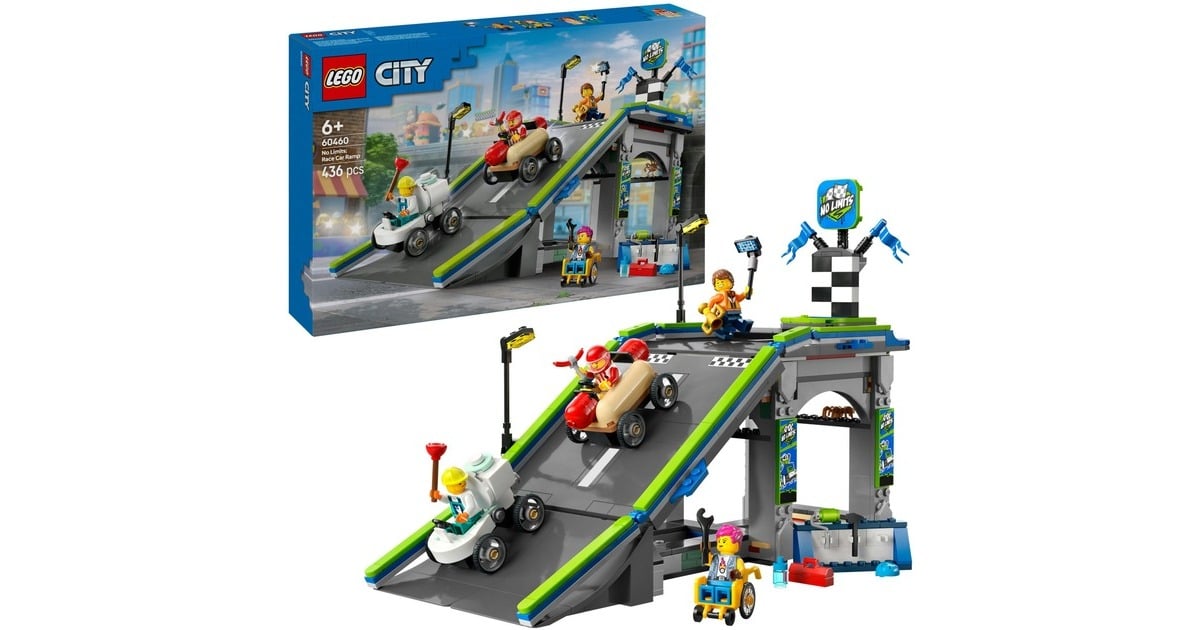 LEGOCity - Snelle schans voor raceauto's Constructiespeelgoed  (60460 | Autoracebaan voor raceauto's | Zeepkistenset)