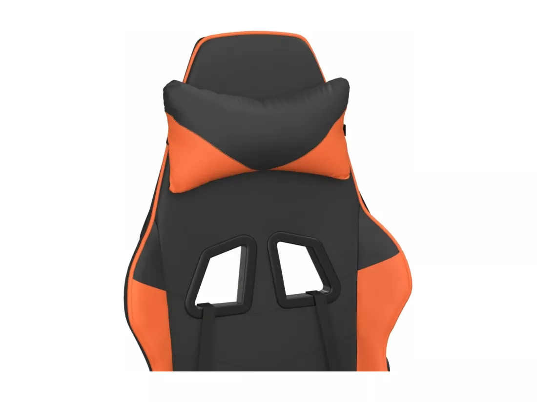 Chaise de jeu de massage Noir et orange Similicuir