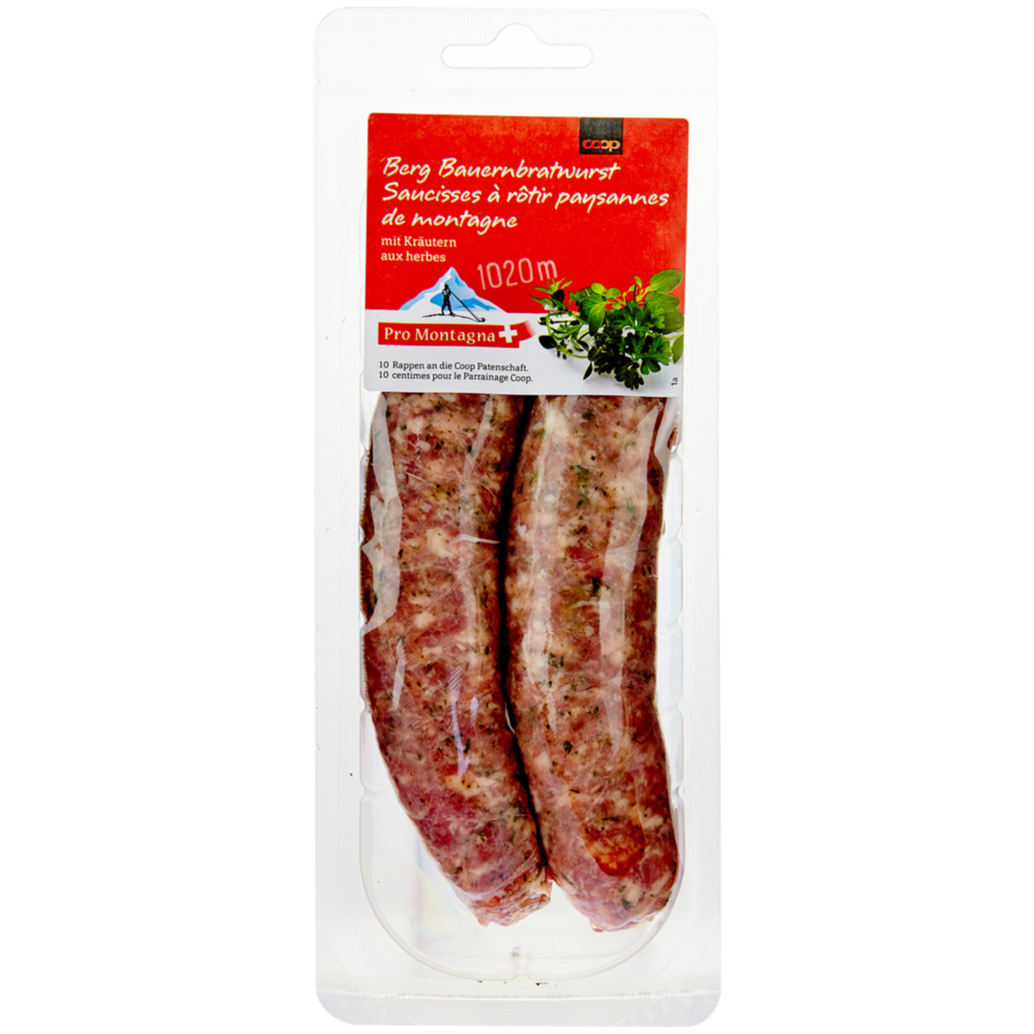 Pro Montagna Bauern-Bratwurst mit Kräuter