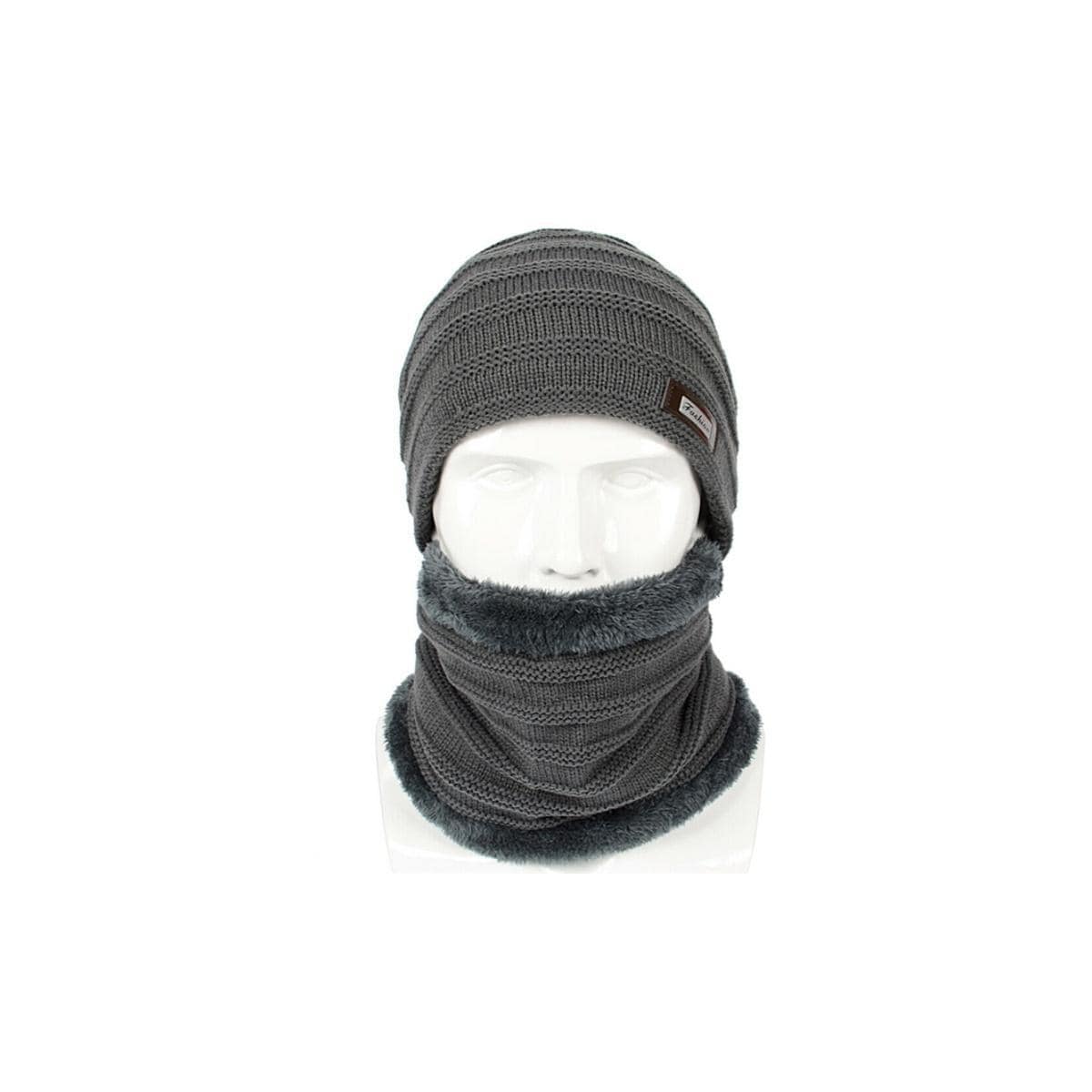 Hatt og skjerf, grå