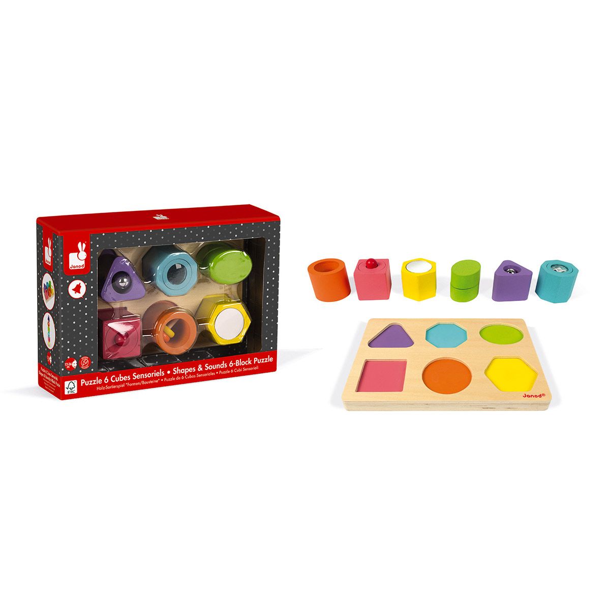 Puzzle 6 cubes sensoriels
