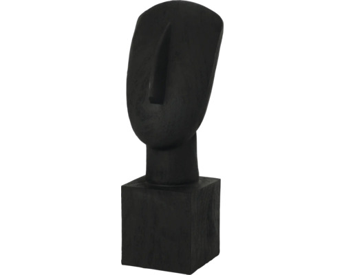 Sculptuur gezicht wit hout zwart geassorteerd