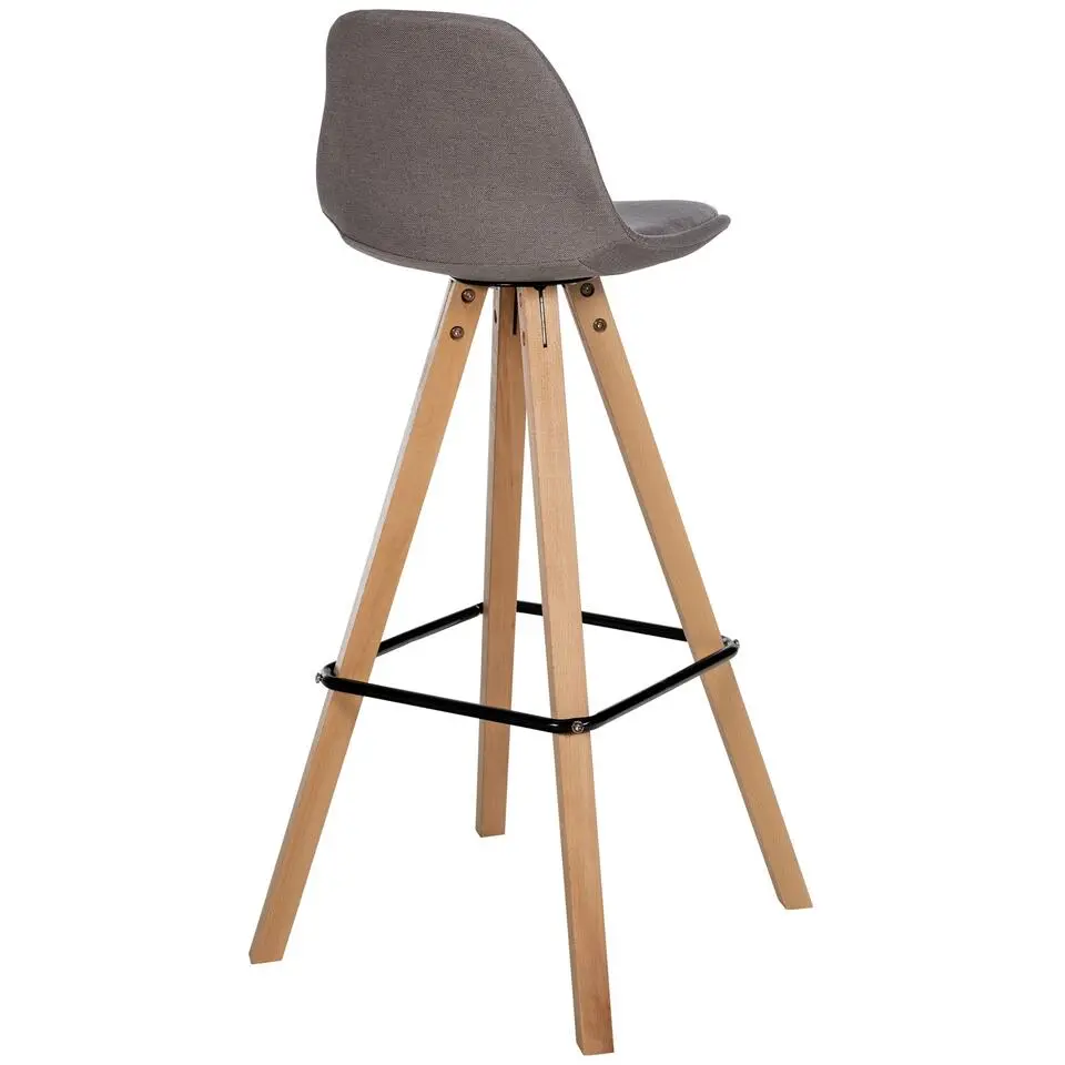 CLP Barkruk Corbin natura Frame - Stof - taupe