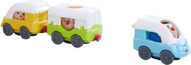 Kullerbü - Snelzug - Modeltreinen - 2 Triebwagen, 1 Wagen, 3 Kugel Passagiers