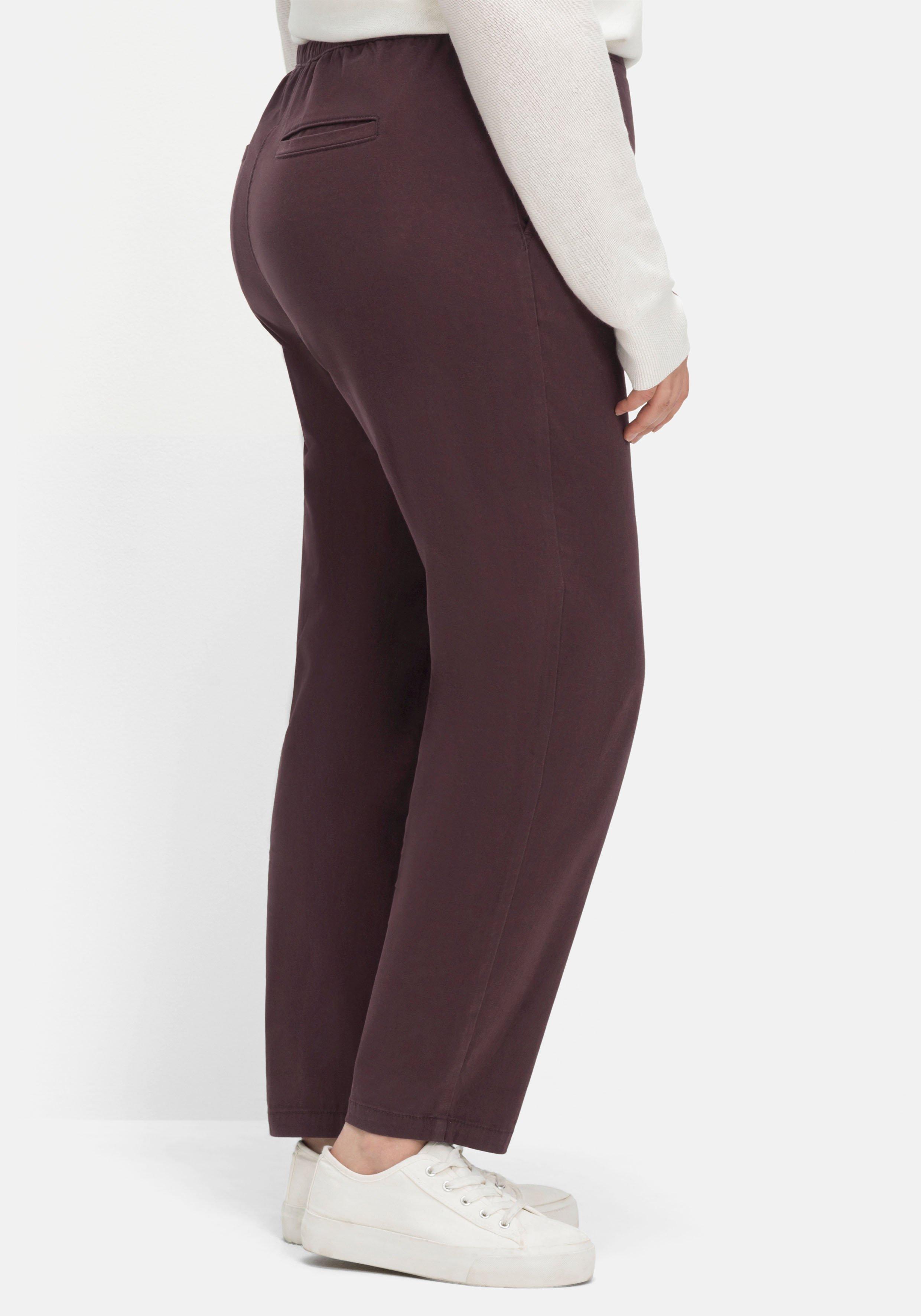 Chinohose mit Schlupfbund, aus weichem Twill