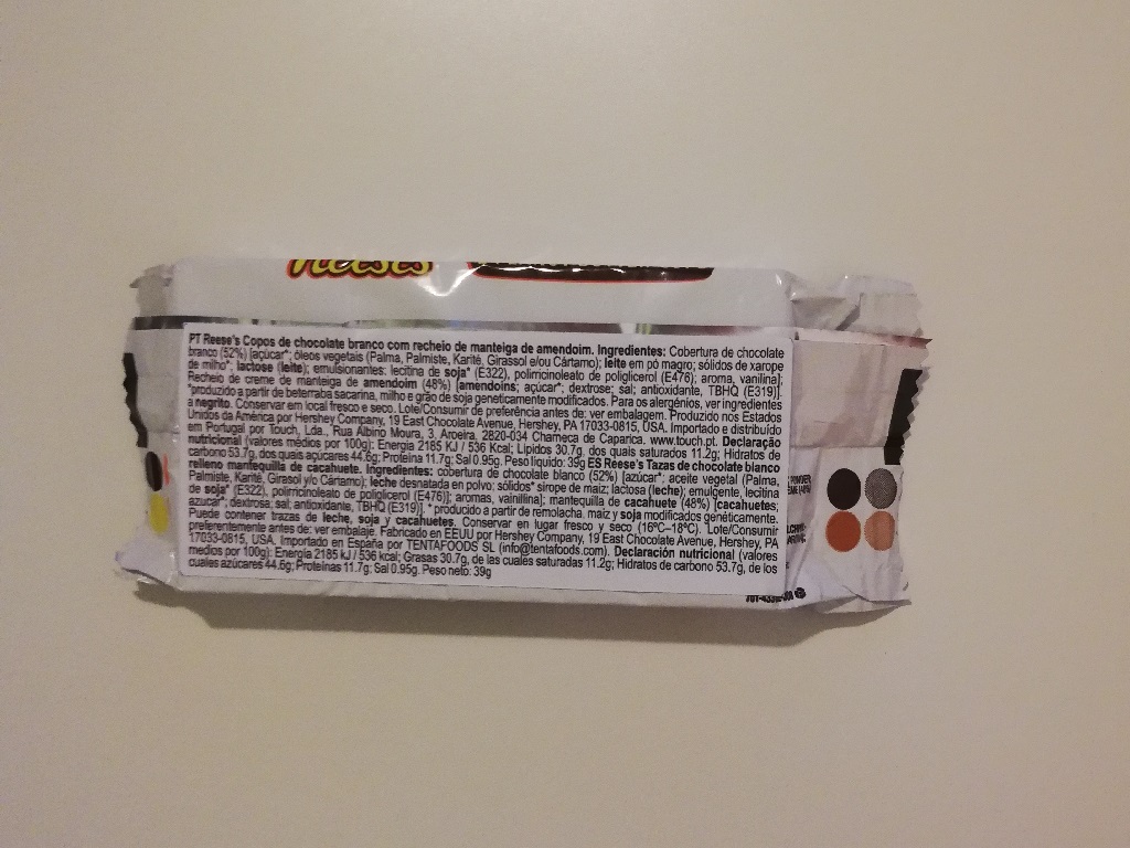 CHOCOLATE REESE'S BRANCO COM MANTEIGA AMENDOIM 39G