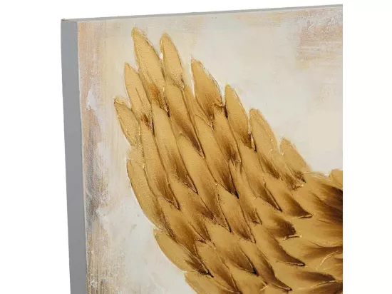 Tableau peint à la main avec relief or 50x100x3h