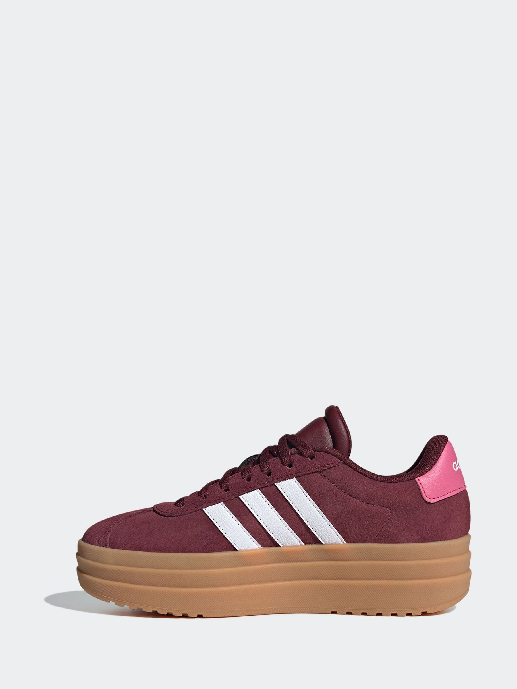Bordeauxrood - adidas VL Court Bold Lace Junior Trainers