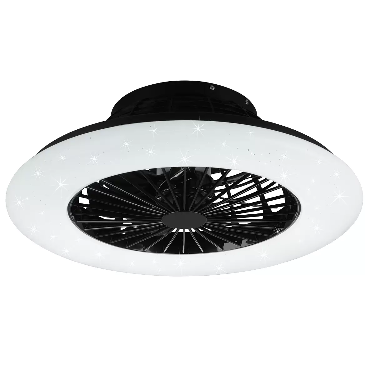Deckenleuchte mit Ventilator Stralsund Schwarz