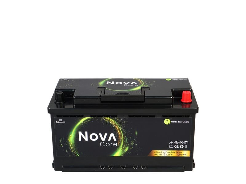 WATTSTUNDE Batterie NOVA Core 100 Ah LiFePO4 Batterie mit langer Lebensdauer