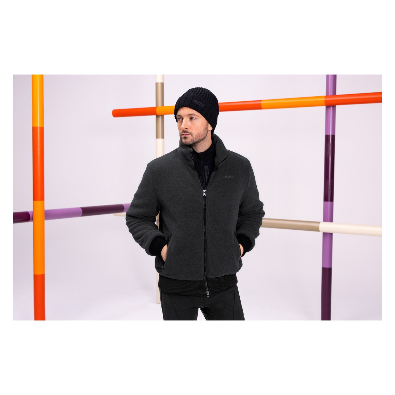 PIKEUR Sports Outdoor-Fleecejacke für Herren  - anthracite
