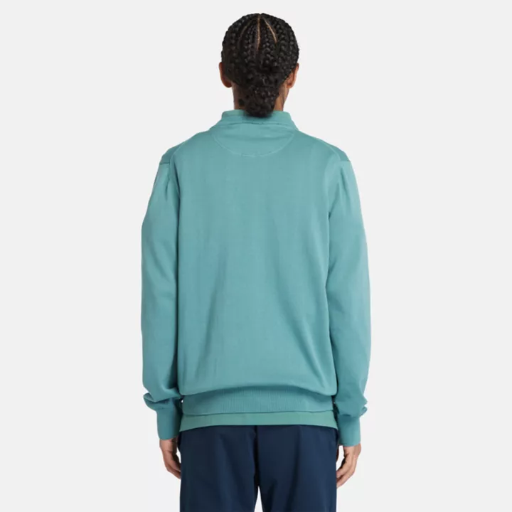 Pull à col rond Williams River pour homme en bleu sarcelle