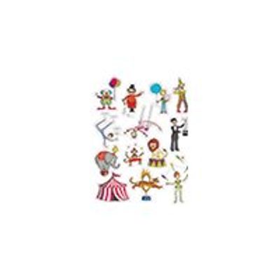 Apli - 3 feuilles gommettes cirque