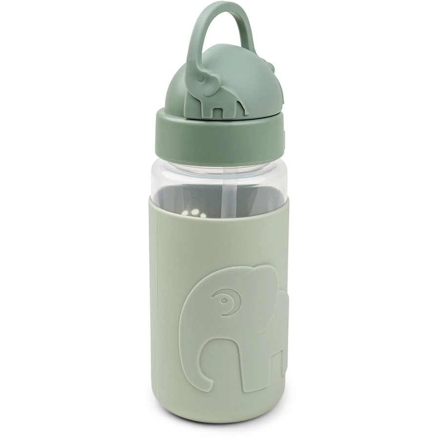 Done by Deer™ Trinkflasche Easy-grip mit Strohhalm, Elphee Grün