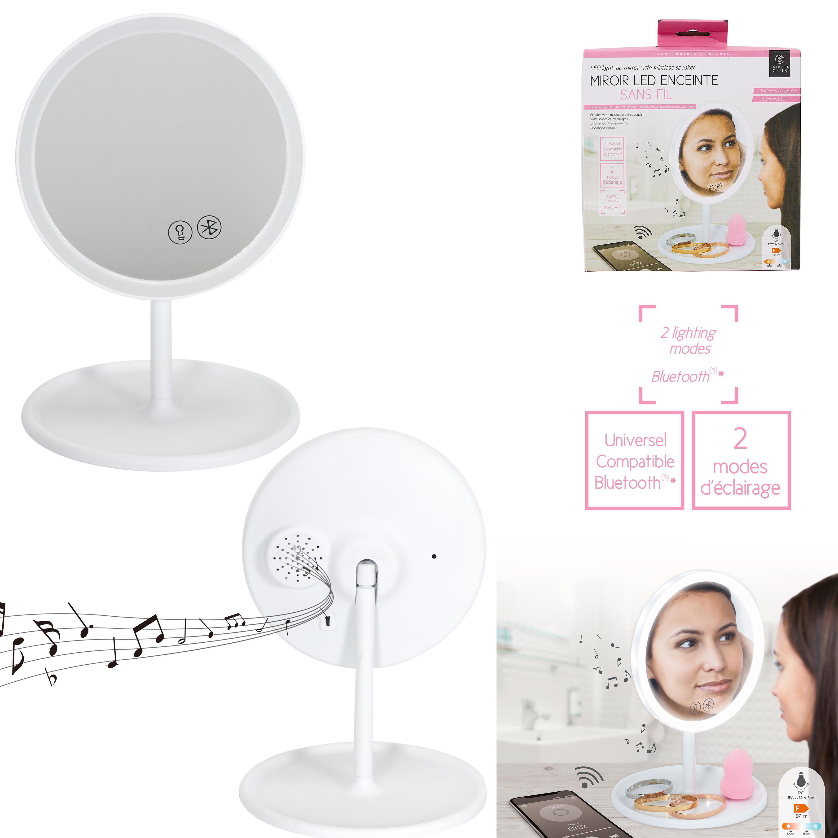 MIROIR LED LUMINEUX ENCEINTE CONNECTEE