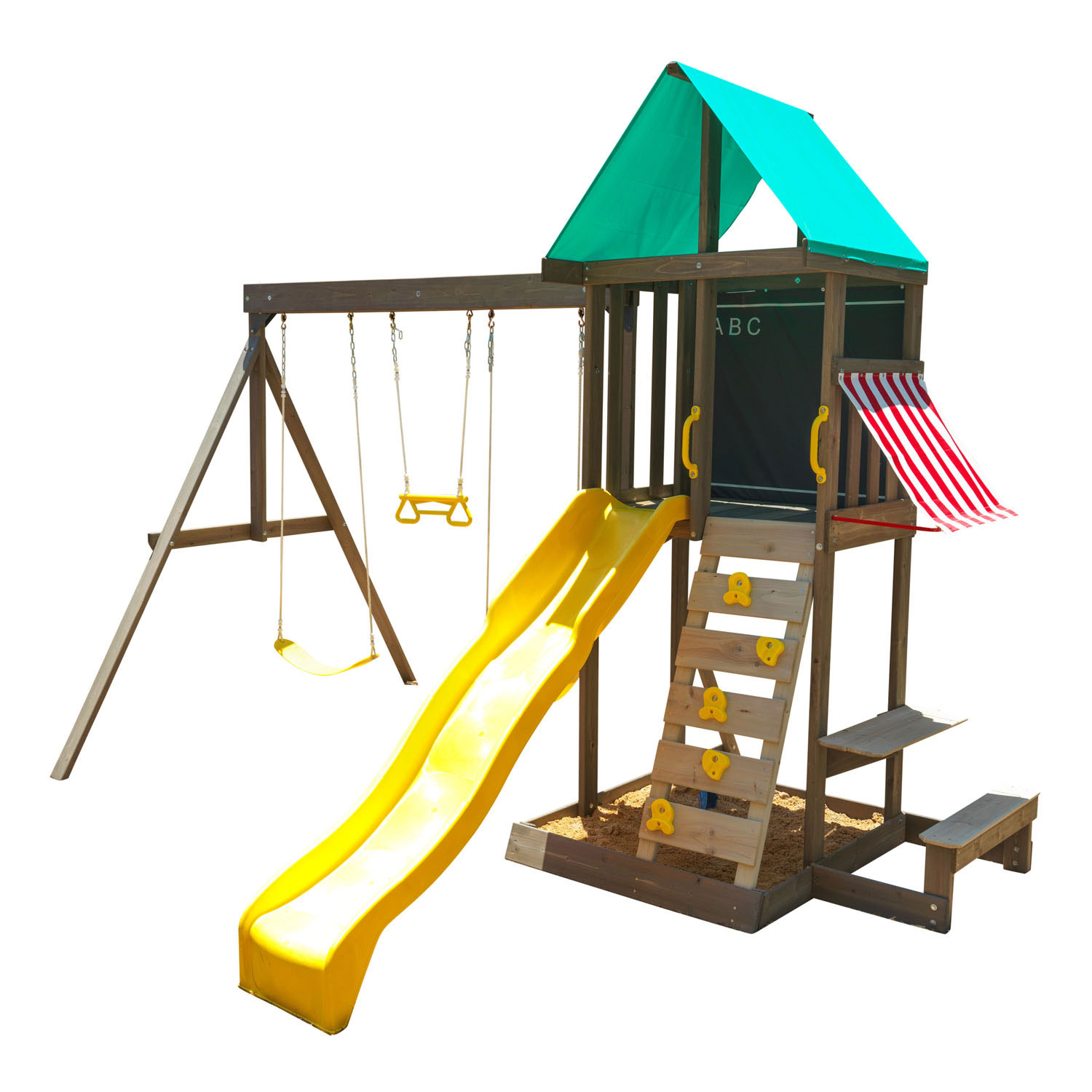 KidKraft Houten Speelhuis met Schommels en Glijbaan