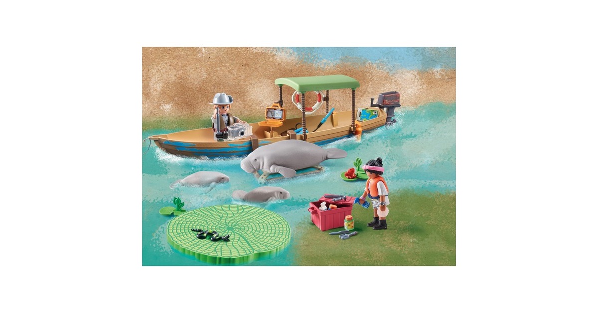 PLAYMOBILWiltopia - Boottocht naar de zeekoeien Constructiespeelgoed  (71010)