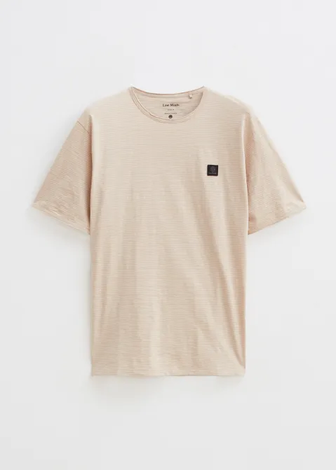 T-shirt met logo zand (ZAND)