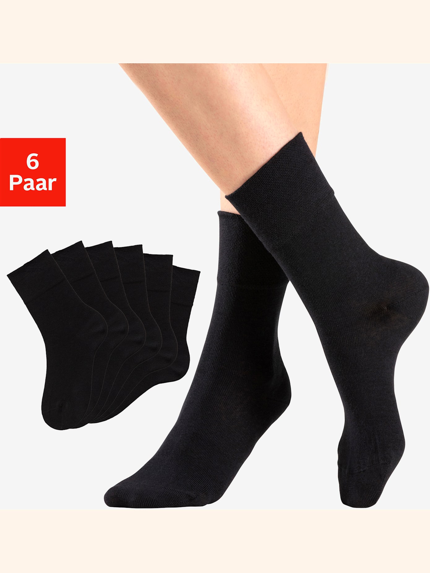 Chaussettes 6 paires de socquettes, idéales pour les diabétiques