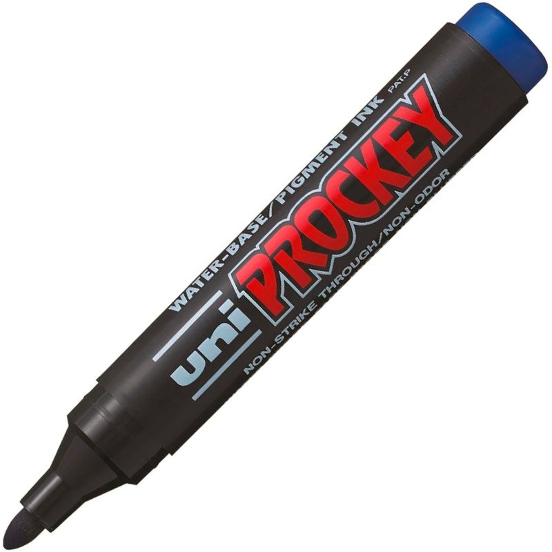 Marqueur permanent Uni Ball Prockey  pointe ogive 1,8 à 2,2 mm couleurs assorties - Pochette de 8