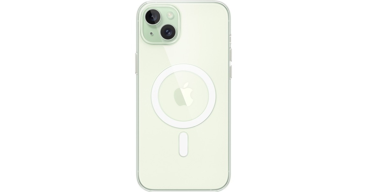 AppleDoorzichtig hoesje met MagSafe voor iPhone 15 Plus telefoonhoesje  (Transparant)