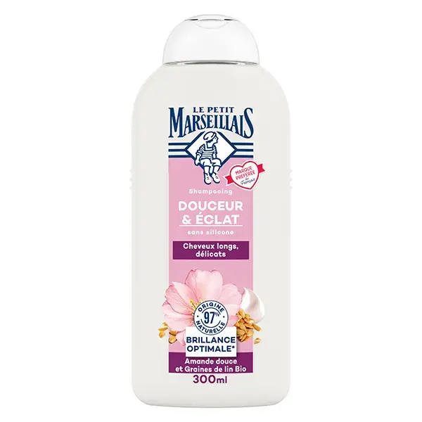 Shampoo Suave Radiância Le Petit Marseillais com Amêndoas Doces e Sementes de Linho Orgânicas 300ml