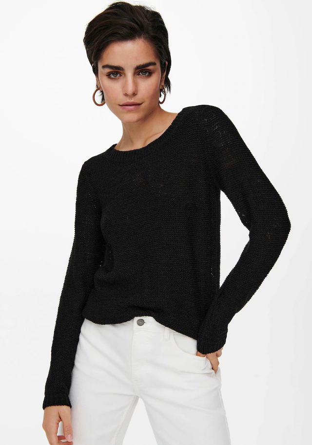 ONLY Strickpullover »ONLGEENA XO L/S PULLOVER KNT NOOS«, mit Rundhalsausschnitt