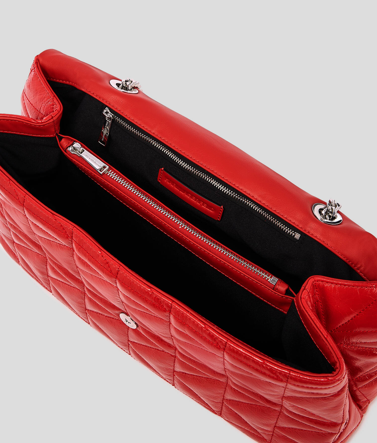 GRAND SAC PORTÉ ÉPAULE BRILLANT K/KUILT - Rouge Klassic