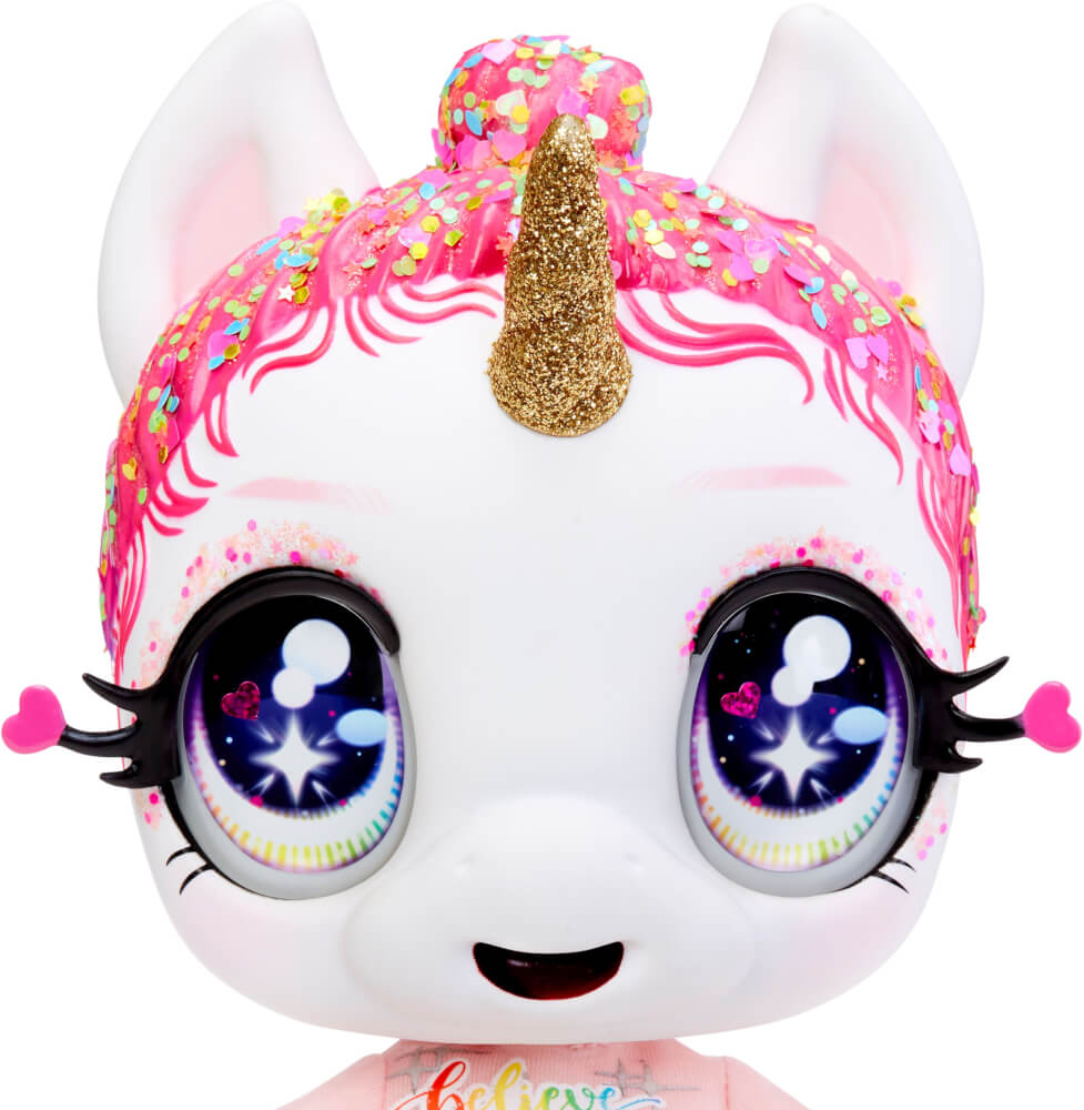 Glitter Babyz Unicorn Doll- White Rainbow  (Lunita Sky)