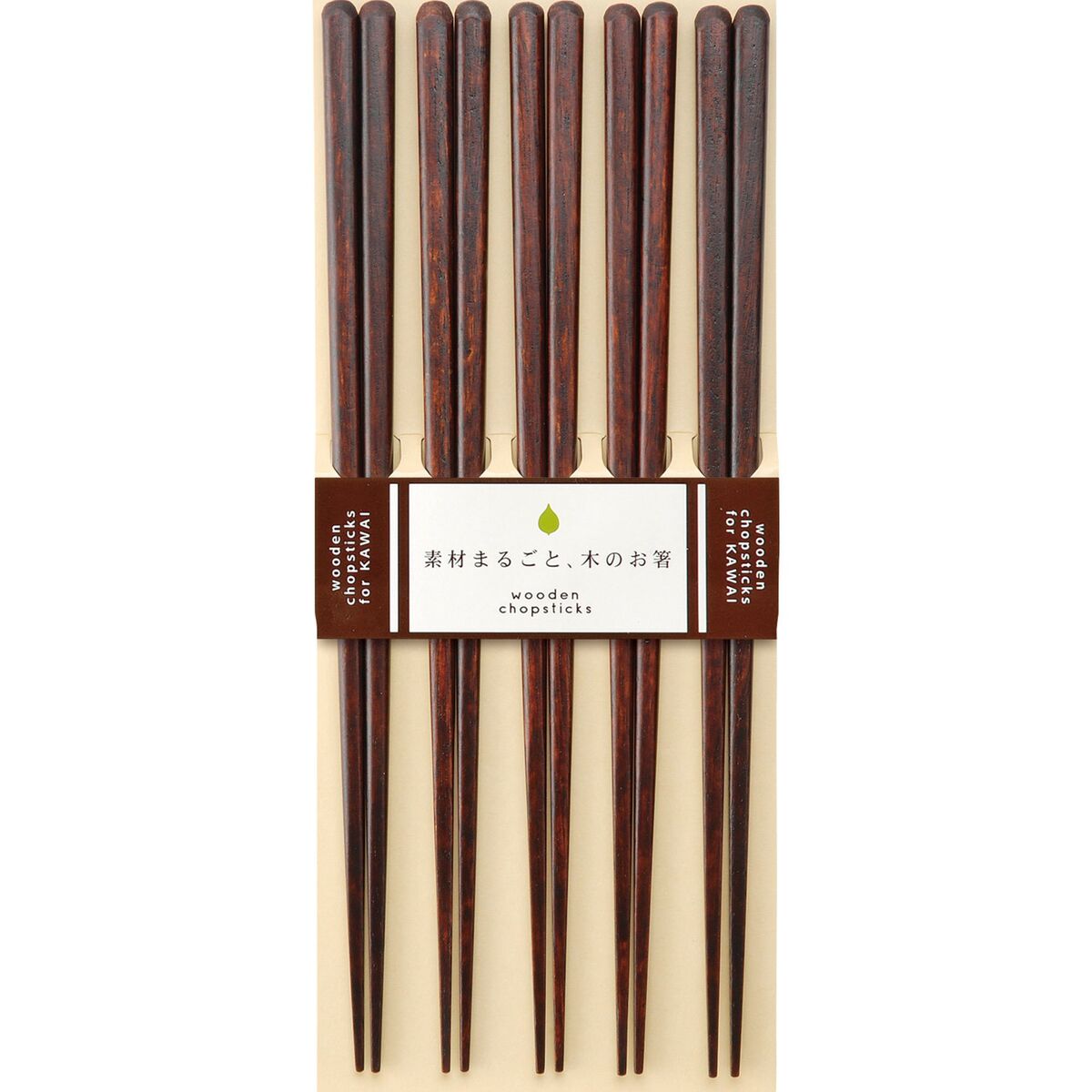 Spisepinner Plain Wood 5 Par, brun