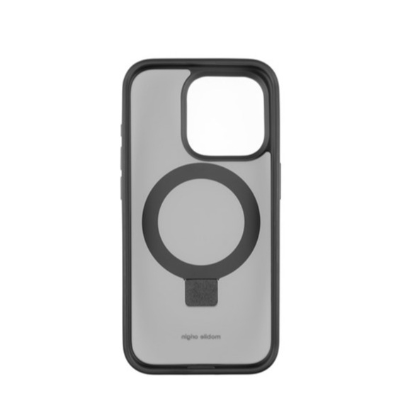 iPhone 15 Pro MagSafe Hardcase Hülle Ring Stand   Kickstand (RMC-i15PRO-BLK) - Schwarz / Transparent