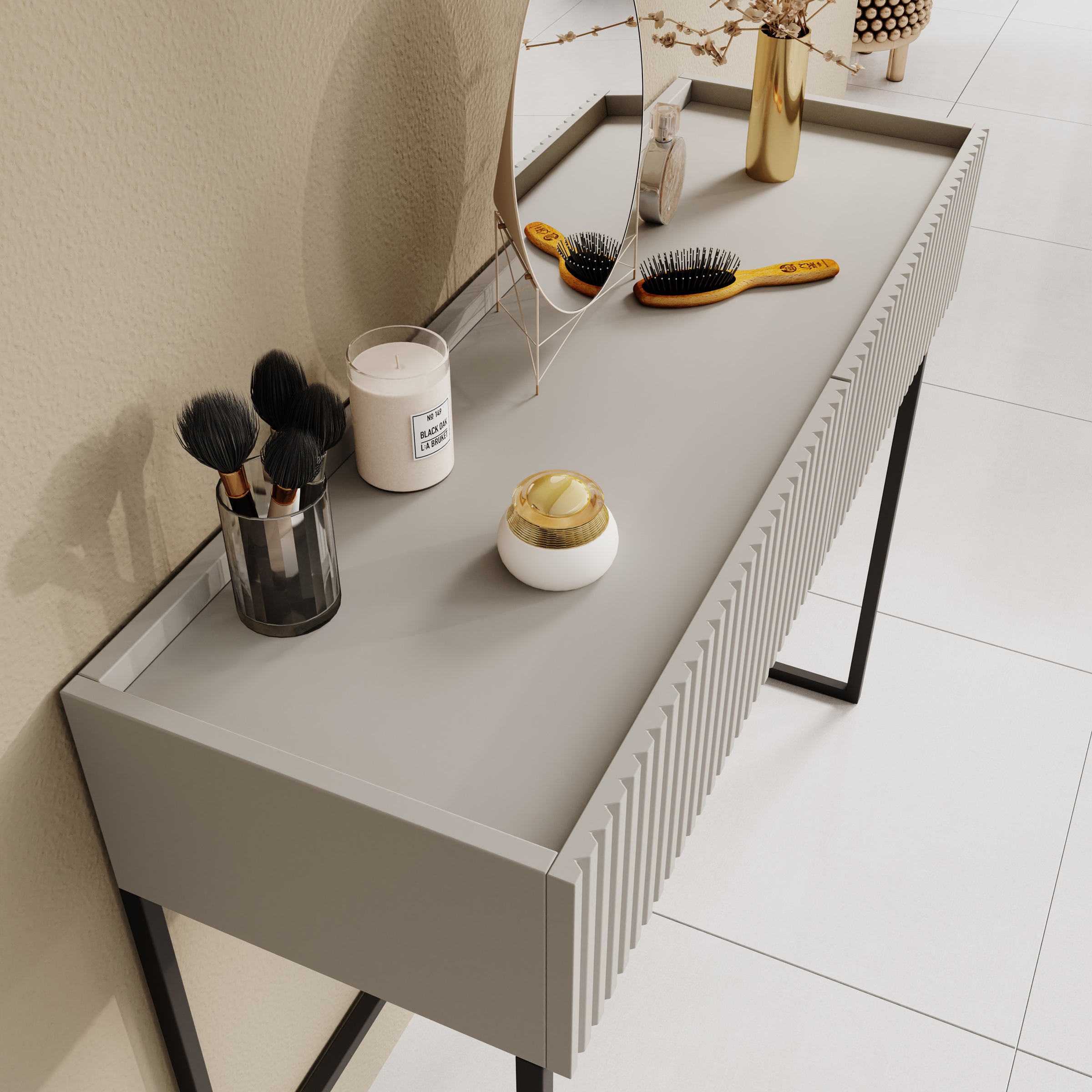 Meubella - Capri - Kaptafel - Beige - 100x32 cm