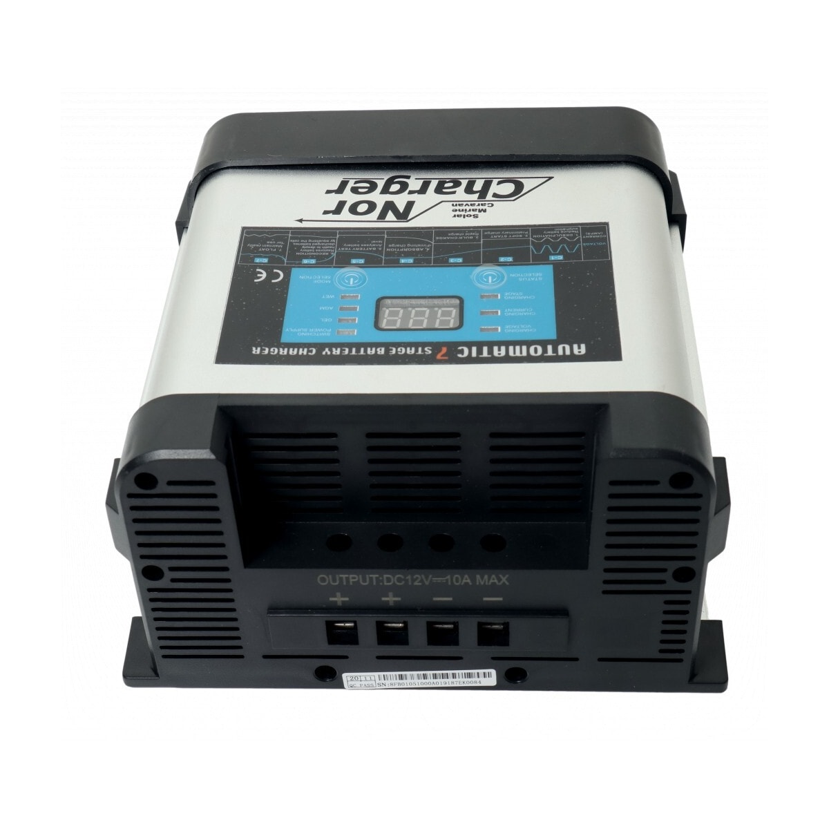 NOR CHARGER Pro Serie Elektronisk Batterilader 12V 10A 2-kanaler