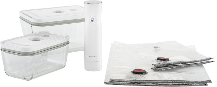 Zwilling Fresh & Save Vakuum startersæt, glas 7 dele Transparent