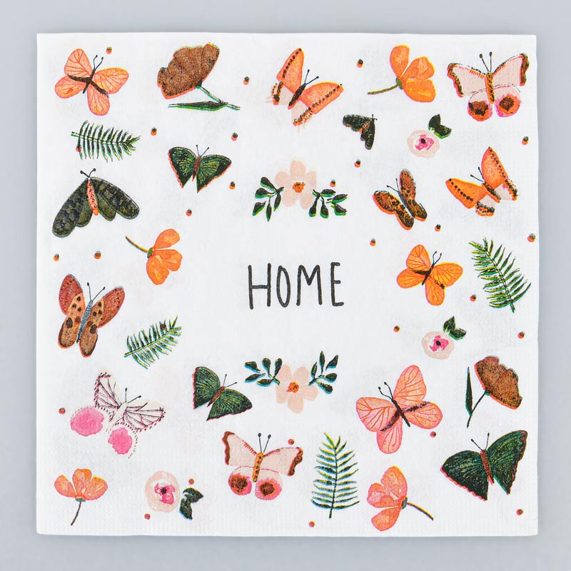 Lot de 20 serviettes 'Happy Home'