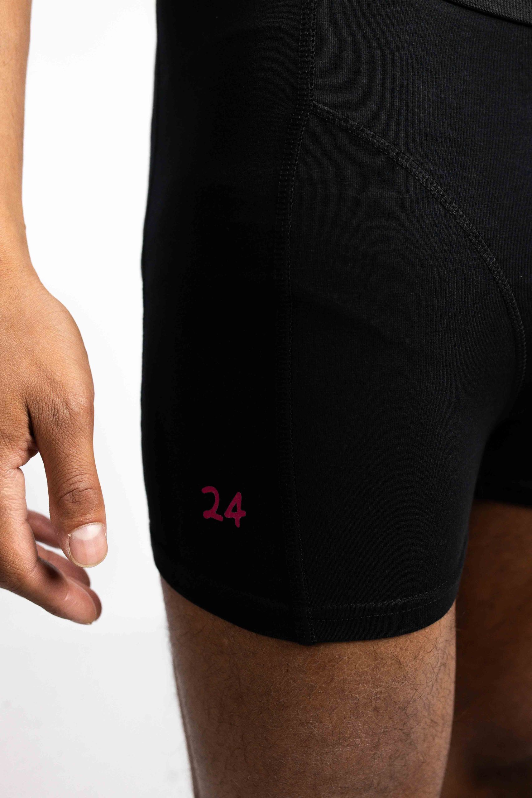24 Uomo 4-Pack Boxershorts Zwart