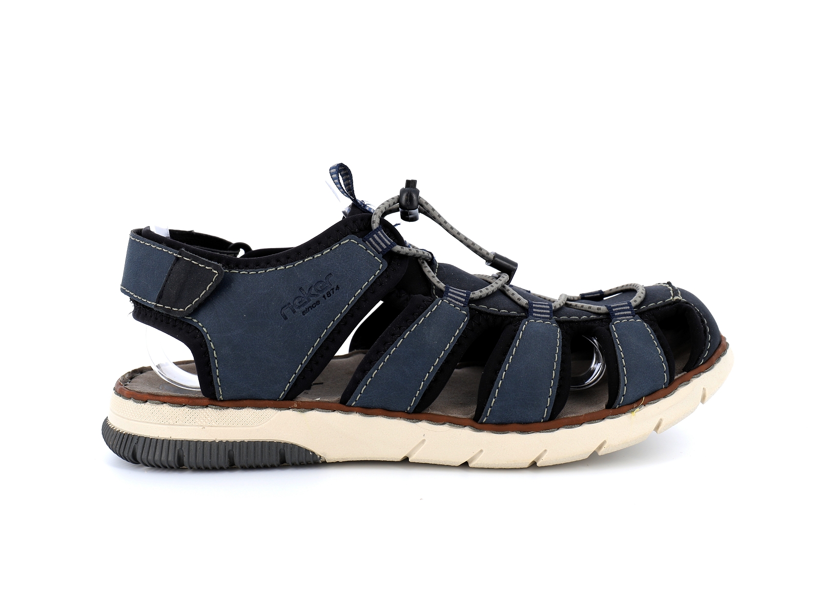 Rieker-25246 Matières combinées Bleu