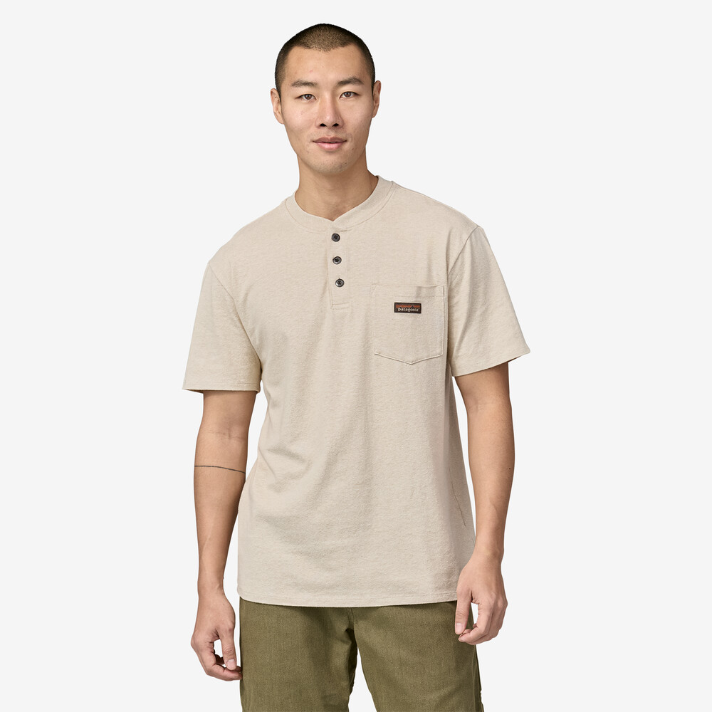 Henley-T-Shirt für Herren (Arbeit) mit Brusttasche