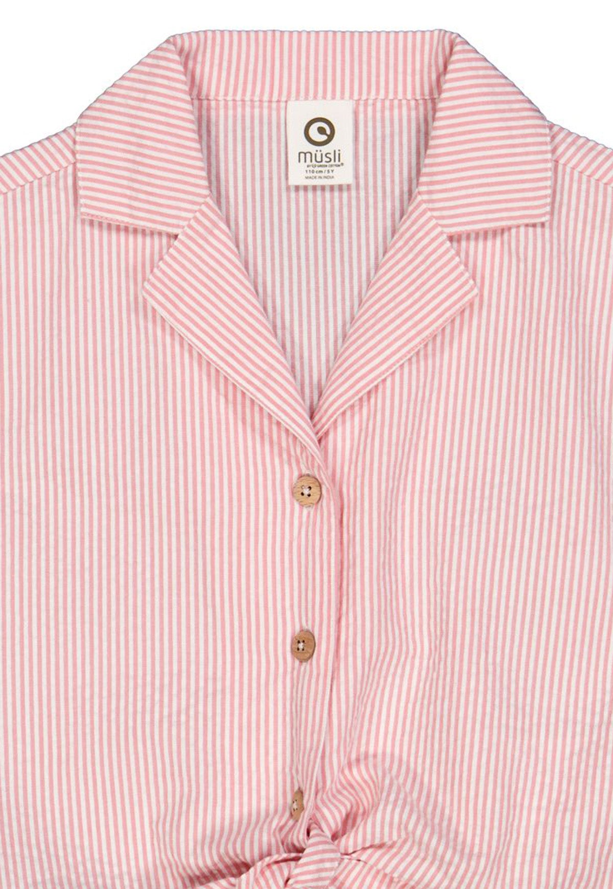 Müsli Skjorte Seersucker Stripe Crop