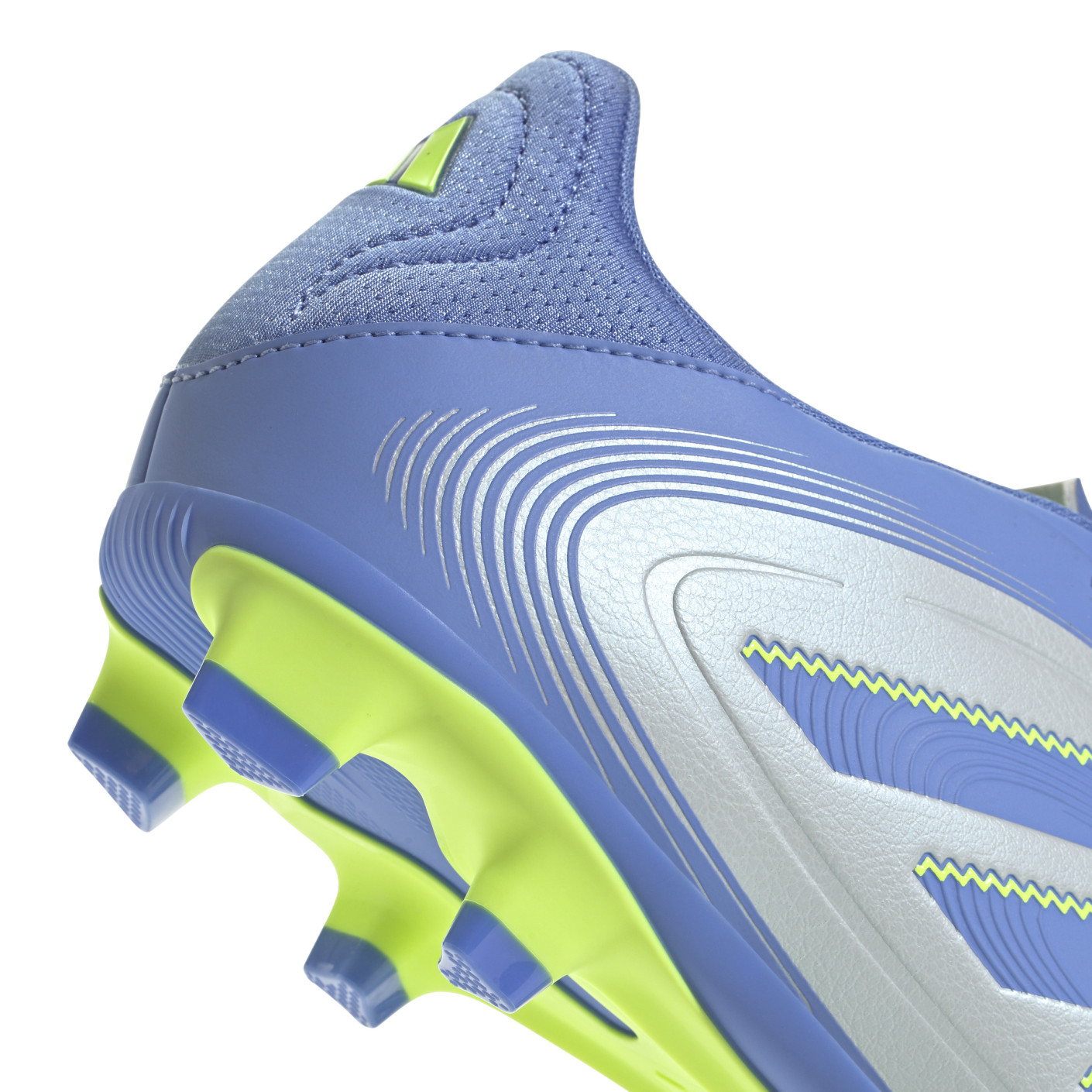 Adidas Copa Pure III Club Gras / Kunstgras Voetbalschoenen (MG) Blauw Grijs Neongeel