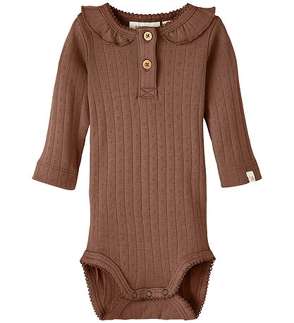 Lil Atelier Body l/æ - Noos - NbfRachel - Carob Brown m Hulm?nst