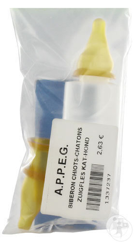Appeg Biberon Plastique + 3 Tetines Chiots - Chatons