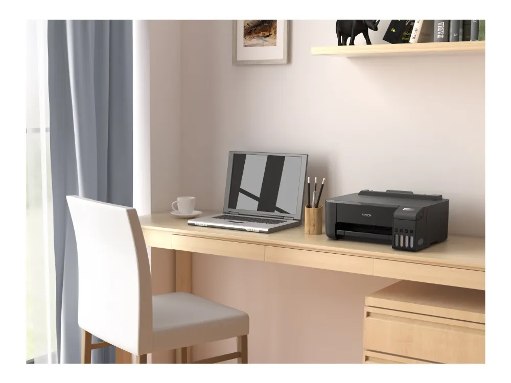 Epson L1210 - Printer - farve - blækprinter - A4/Legal - 5760 x 1440 dpi - op til 10 spm (mono) / op til 5 spm (farve) - kapacitet: 100 ark - USB - sort