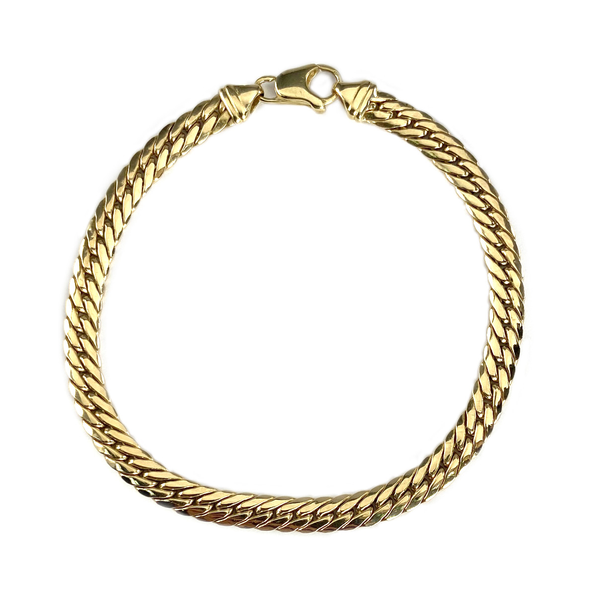 Bracelet d'occasion or 750 jaune maille anglaise 19.5 cm
