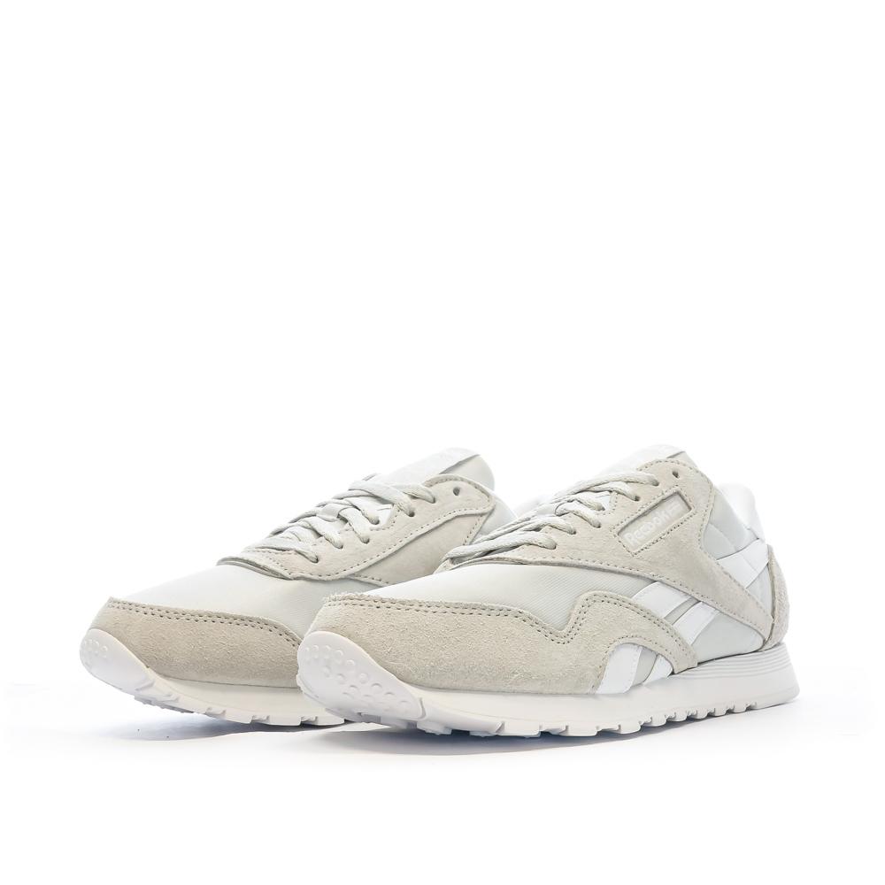 Reebok Baskets Blanches/Grises Femme Reebok Cl Nylon 100033441