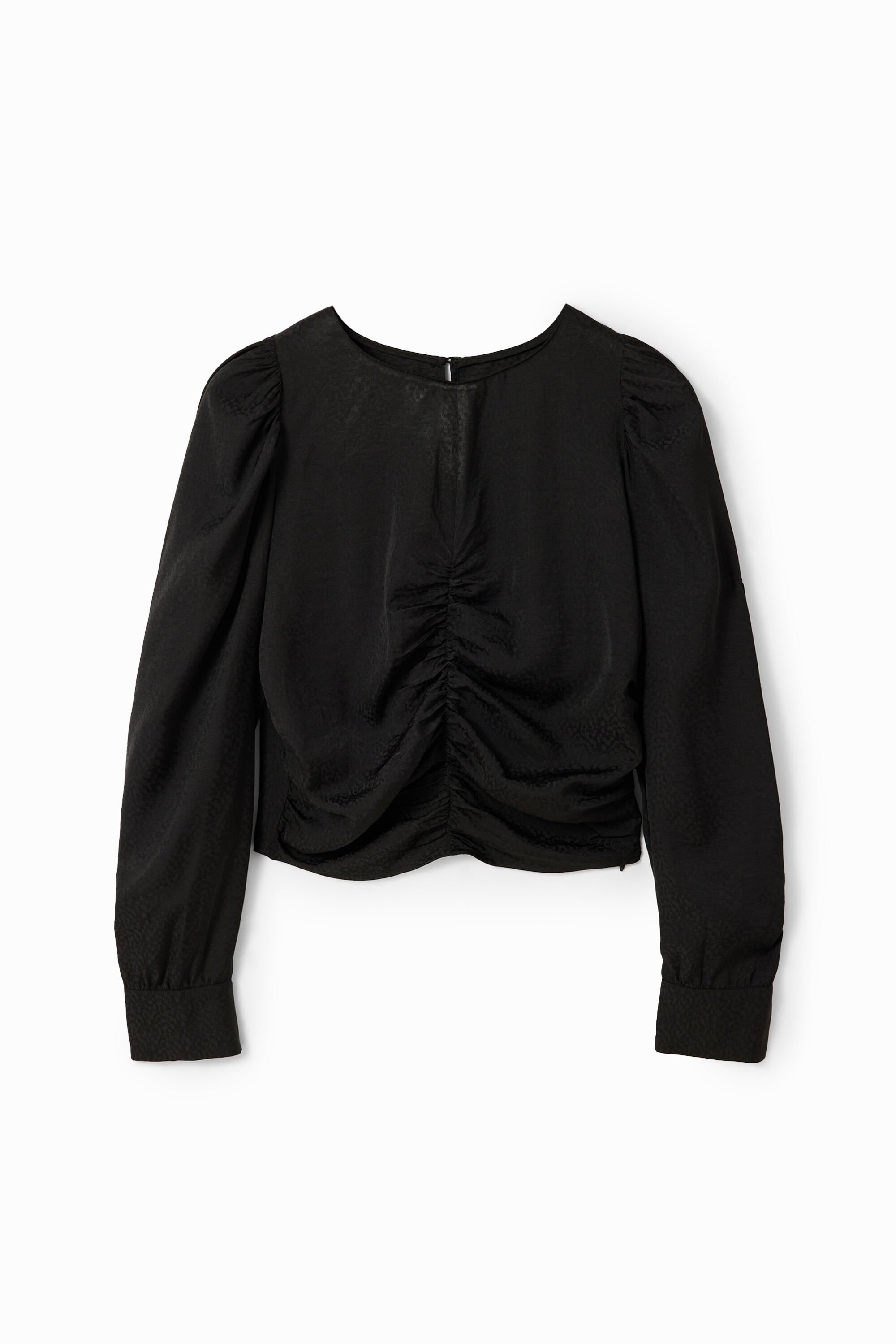 Blouse froncée jacquard