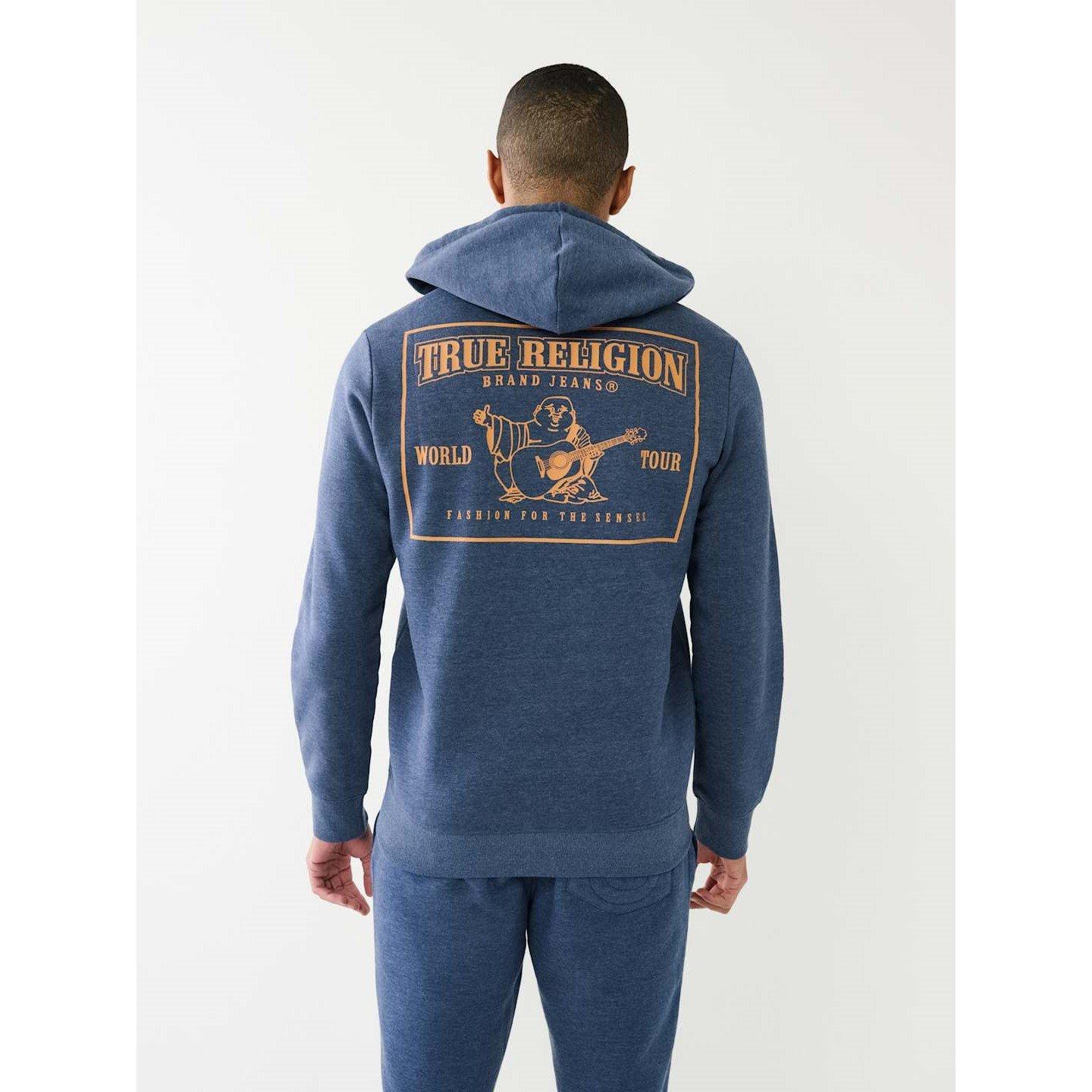 True Religion TR Logo Zip Hoodie Mens