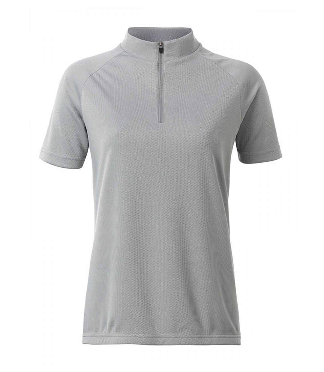 maillot cycliste zippé - FEMME - JN511 - gris argent